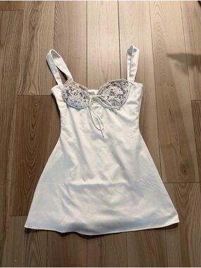 House of CB White Lace Bust Chemise